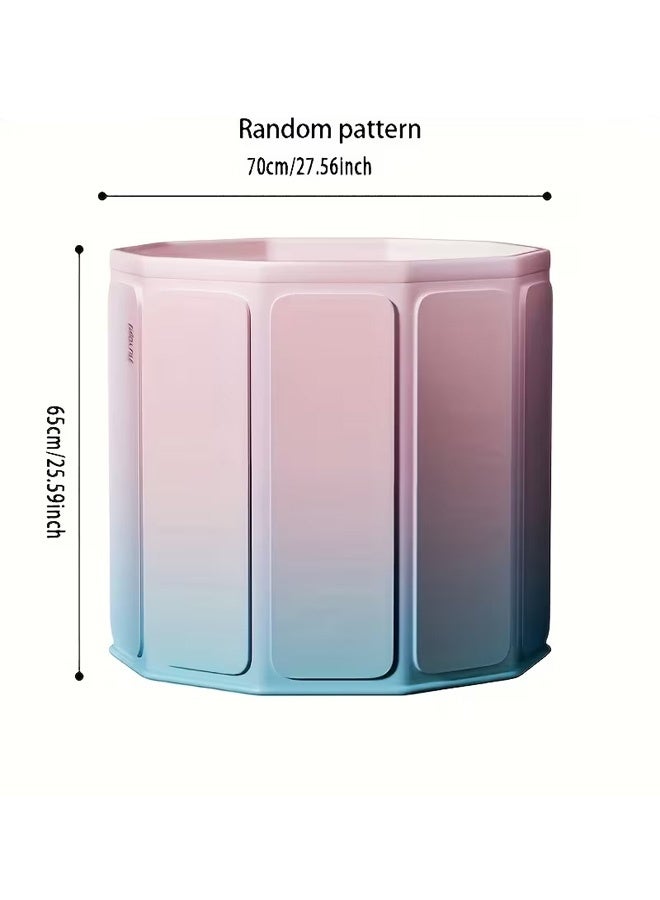 Beauenty Waterproof Portable Folding Soaking Spa Bathtub Barrel, Household Shower Bathing Tubs, Bathroom Family Separate Spa Tub For Adults And Kid  70cm - Image 2